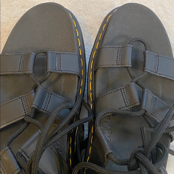Doc Martens Nartilla black Platform Lace Up Sandal Sz 10 - Picture 12 of 13